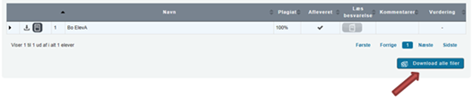 På billedet ses knappen Download alle filer til download af alle besvarelser på een gang.