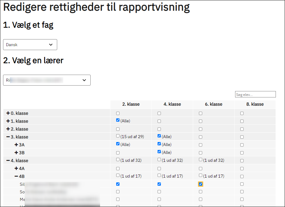 På billedet ses plusikonet, som kan bruges i forbindelse med at redigere rettigheder til rapportvisning.