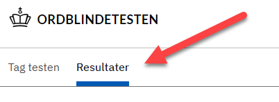 Billedet viser hvor man skal trykke på resultater