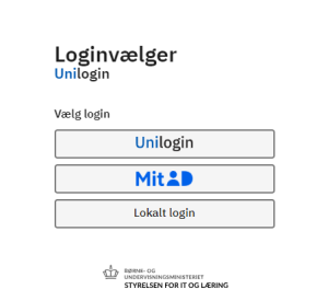 Unilogin loginvælger